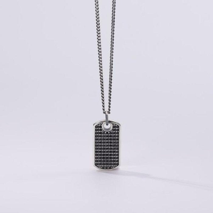 COLLANA PIASTRA IN PAVÉ