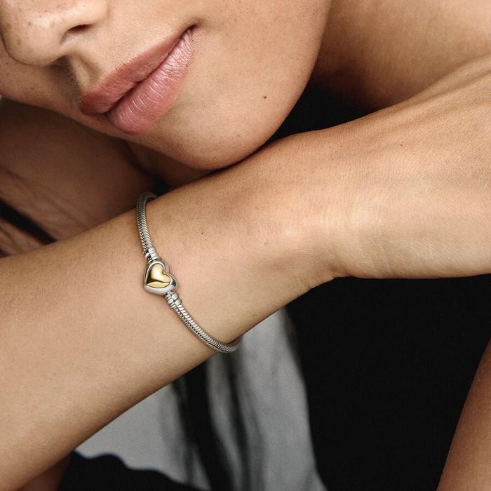 Bracciale con Chiusura a Cuore Dorato