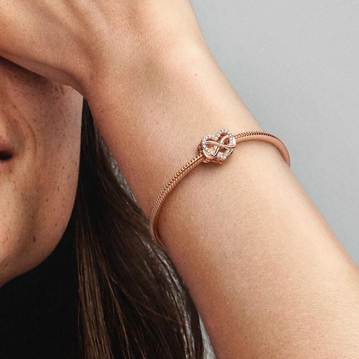Charm Cuore Rosa e Infinito