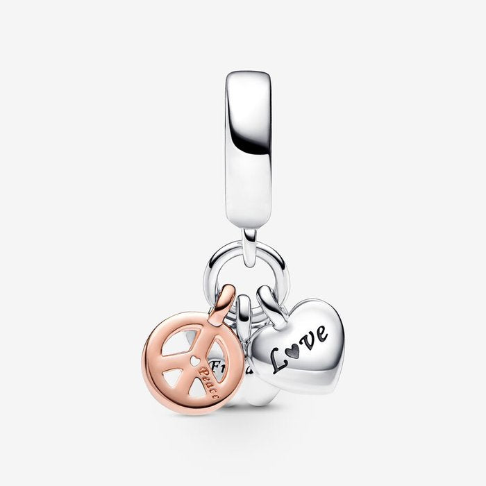 Charm Pendente Pace, Amore e Libertà