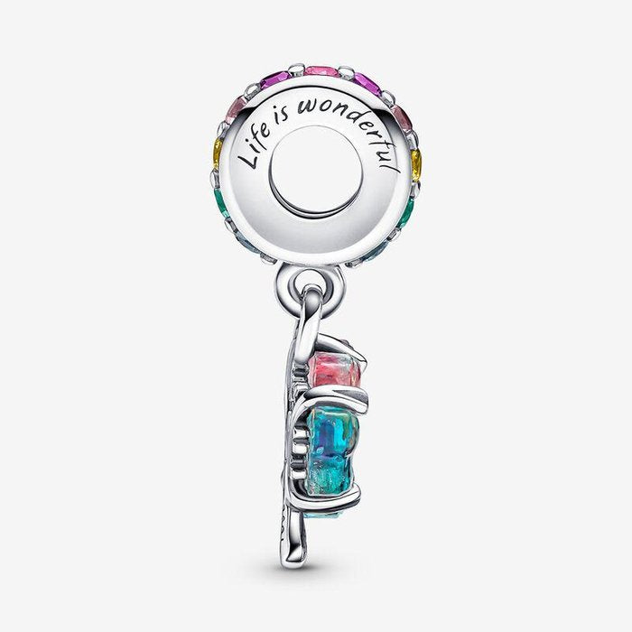 Charm Pendente Albero Arcobaleno Vetro di Murano