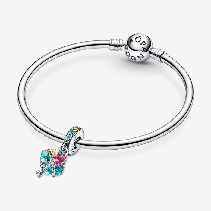 Charm Pendente Albero Arcobaleno Vetro di Murano