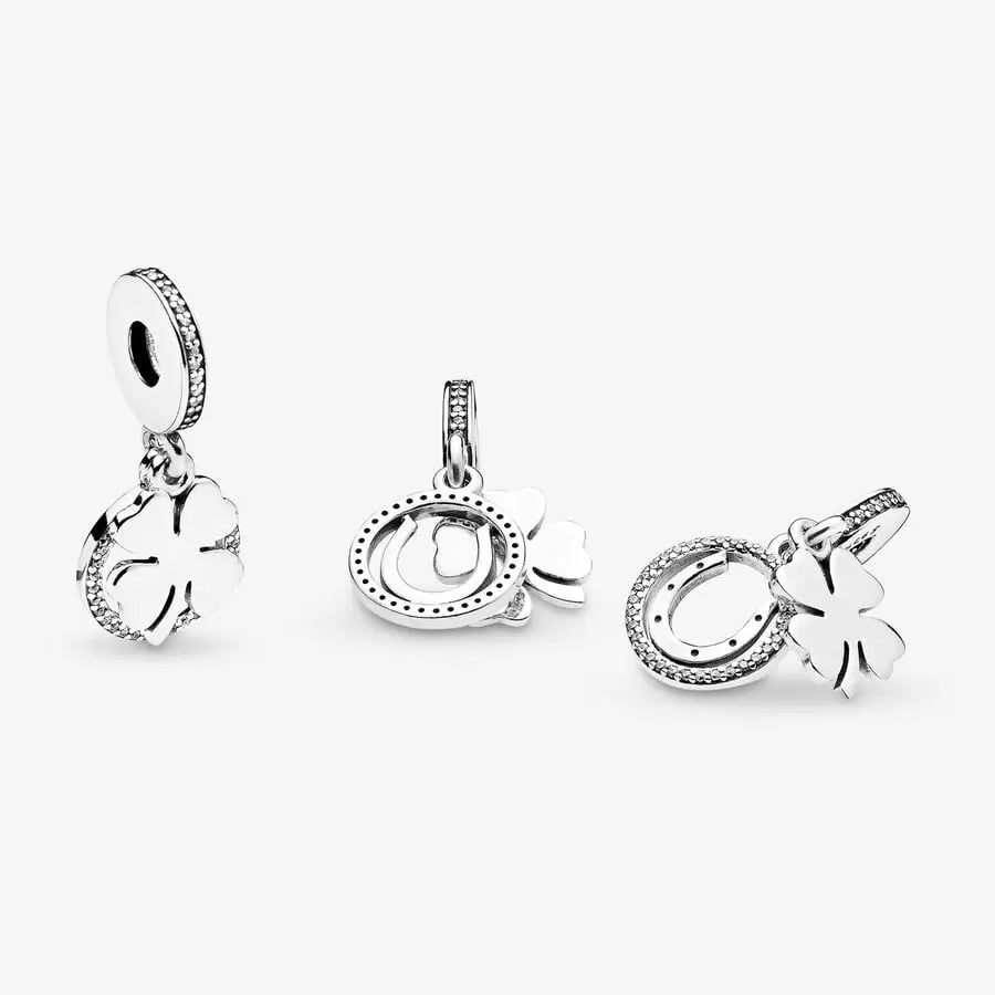 Charm Pendente Quadrifoglio portafortuna
