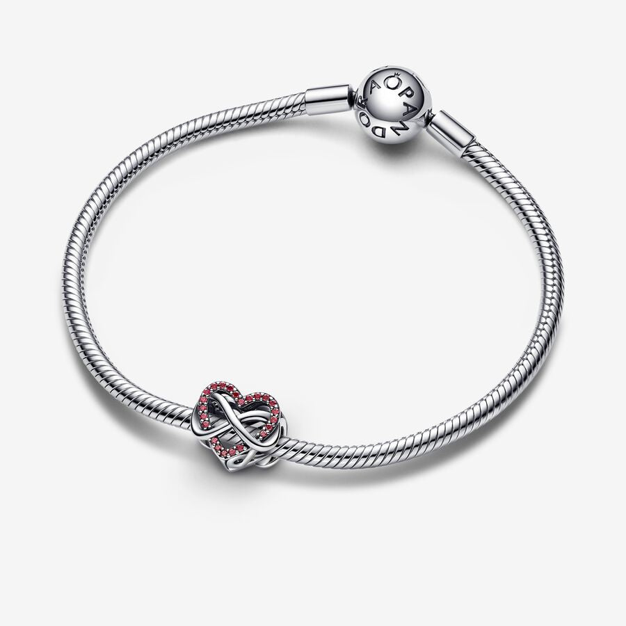 Charm Cuore Rosso e Infinito