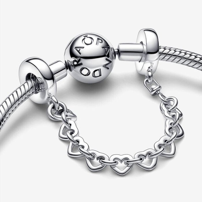 Charm Catena di Sicurezza Cuori Intrecciati