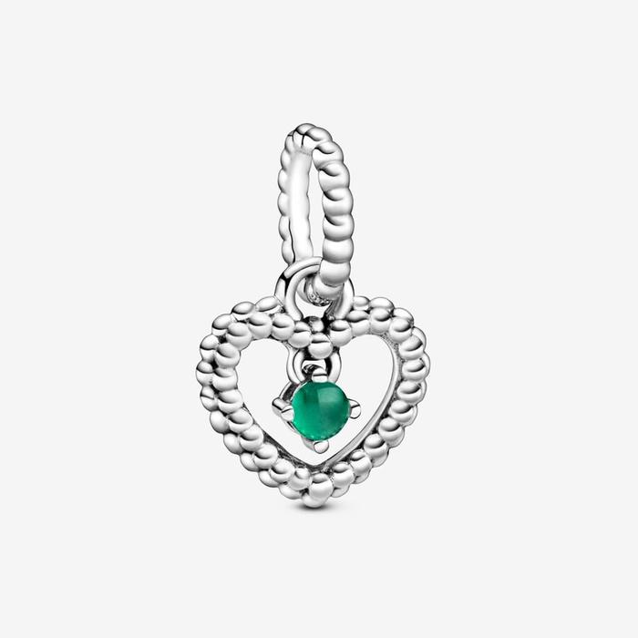 Charm Pendente Cuore Verde Maggio