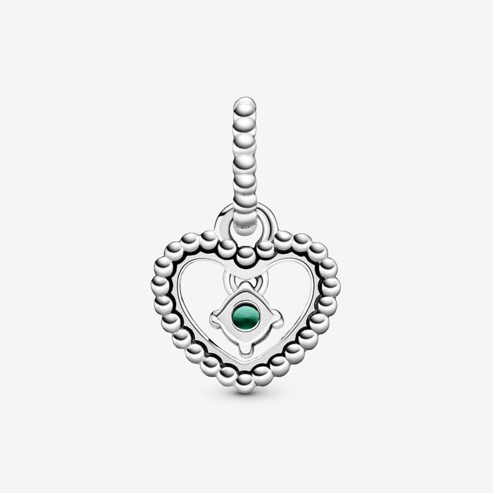 Charm Pendente Cuore Verde Maggio