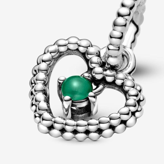 Charm Pendente Cuore Verde Maggio