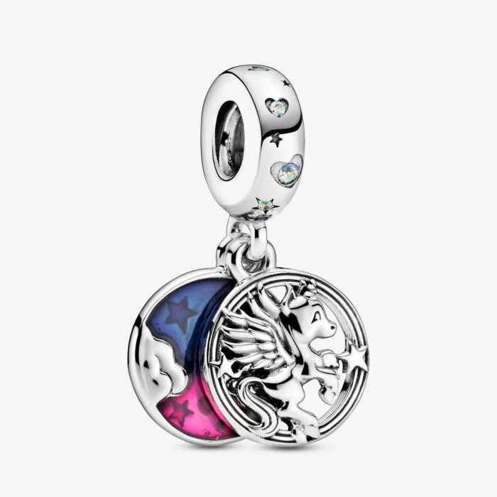 Charm pendente doppio Unicorno magico