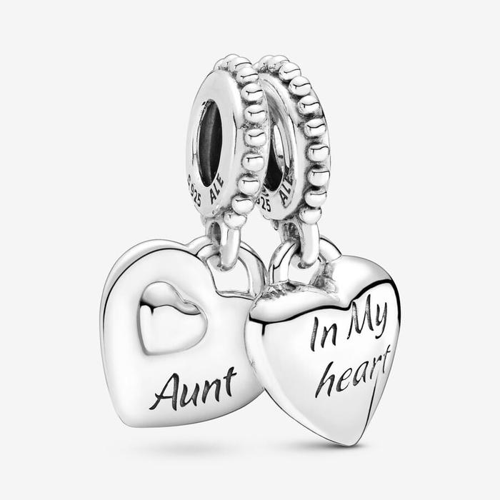 Charm Pendente Cuori Nipote e Zia