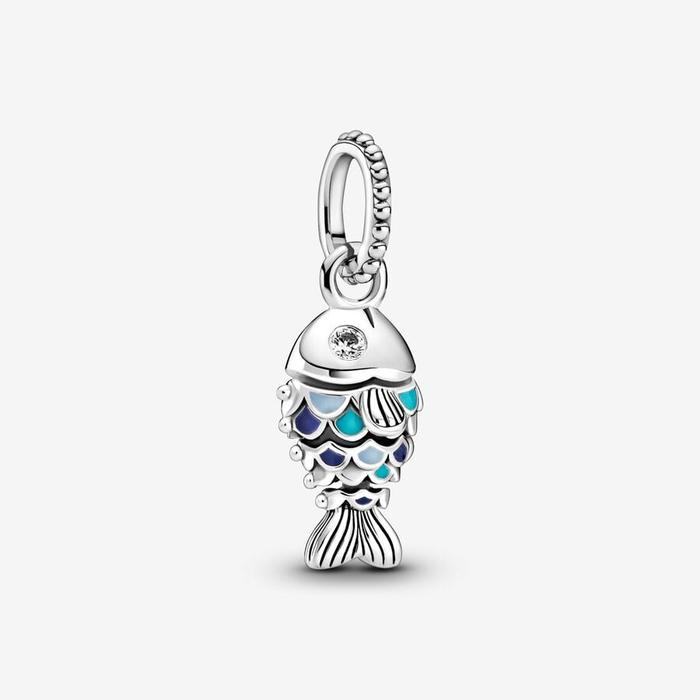 Charm pendente Pesce blu