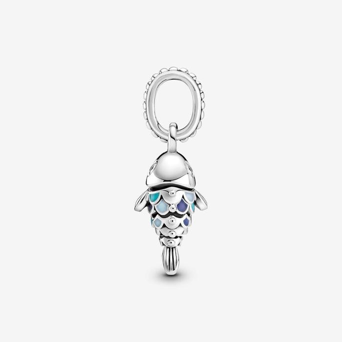 Charm pendente Pesce blu
