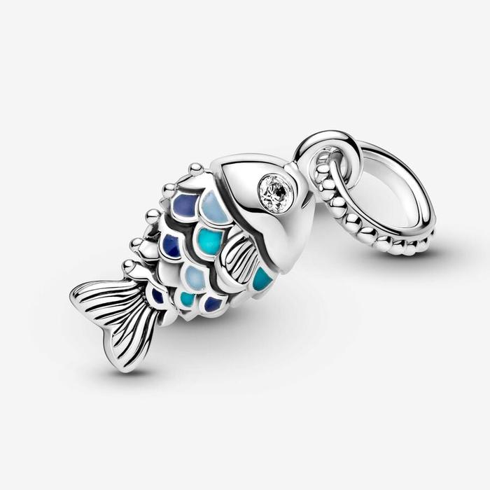 Charm pendente Pesce blu