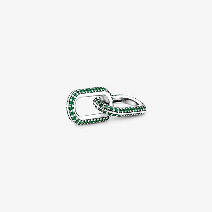 Charm Doppio Link Pietre Luminose Verdi Pandora ME