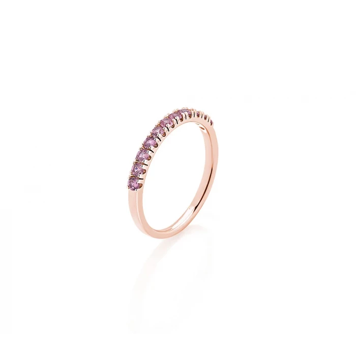 Anello half oro e zaffiri pink TuttiFrutti