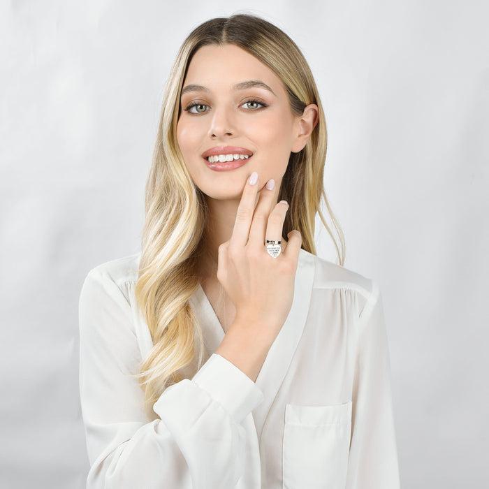 ANELLO DONNA IN ACCIAIO NON C'E' NIENTE DI PIù VERO DELL'AMORE DI TUA MADRE