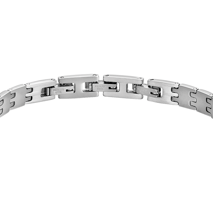 BRACCIALE UOMO IN ACCIAIO MAGLIA LARGA