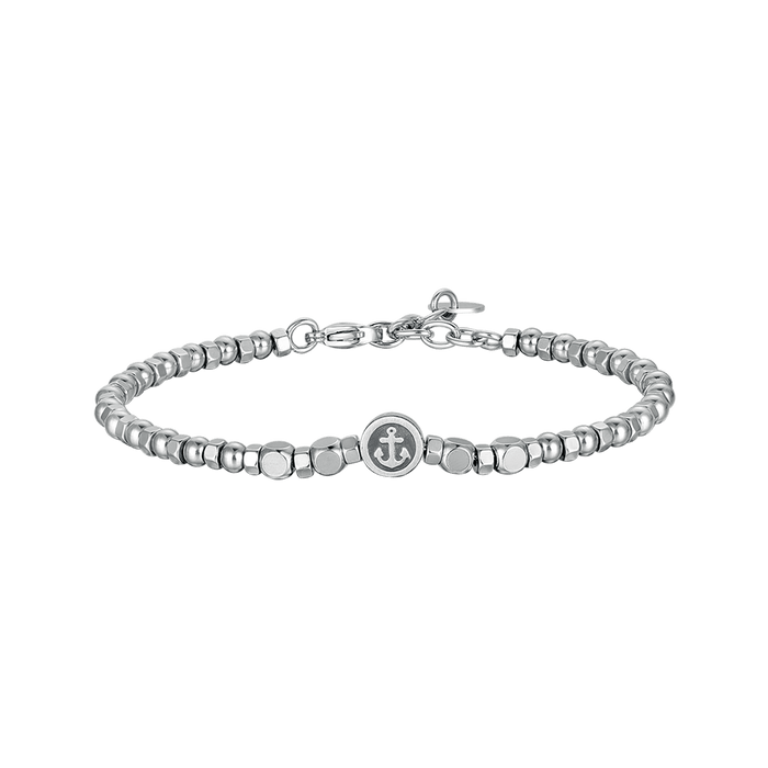 BRACCIALE UOMO IN ACCIAIO CON ELEMENTO ANCORA