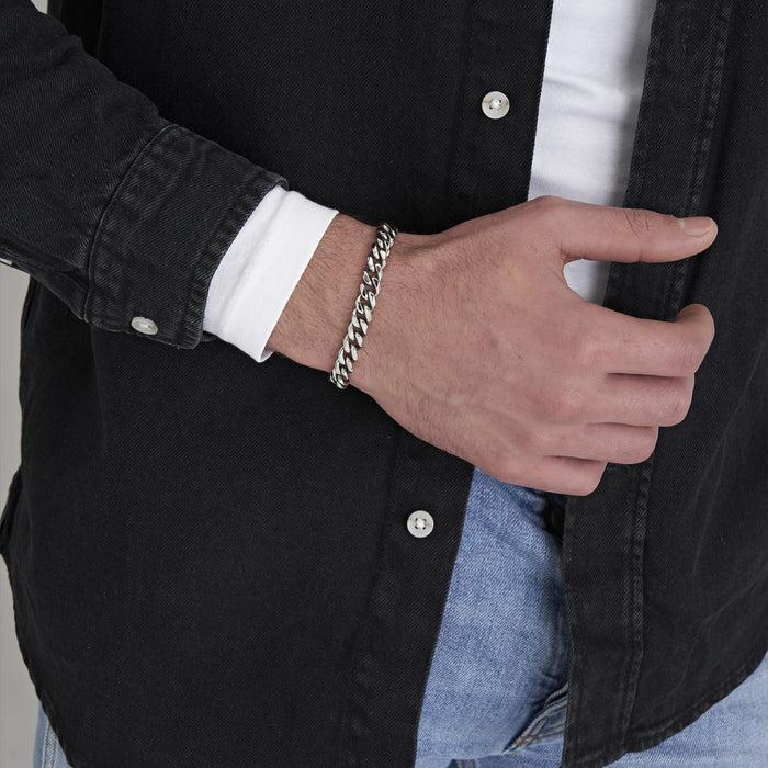 BRACCIALE UOMO IN ACCIAIO CATENA INTRECCIATA