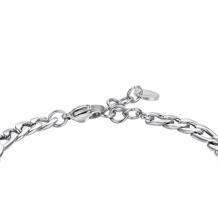 BRACCIALE UOMO IN ACCIAIO CON PIASTRA SILVER