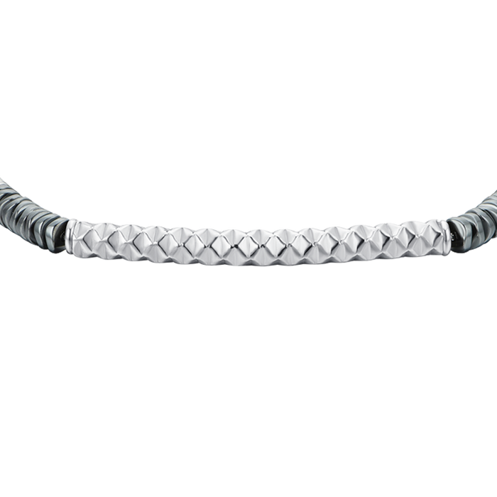 BRACCIALE UOMO IN ACCIAIO EMATITE GRIGIA