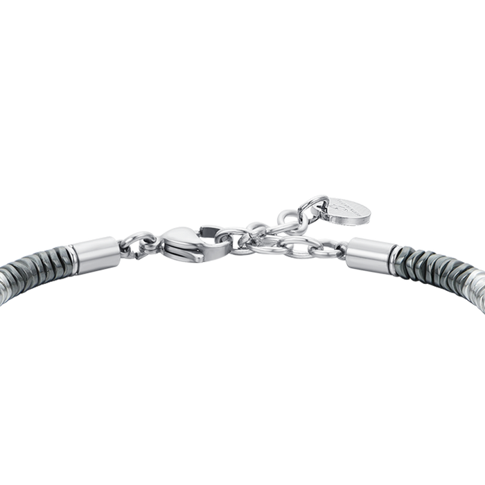 BRACCIALE UOMO IN ACCIAIO EMATITE GRIGIA