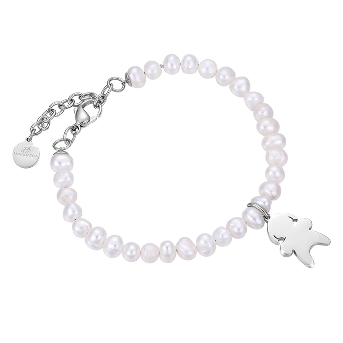 BRACCIALE CON PERLE E BIMBA
