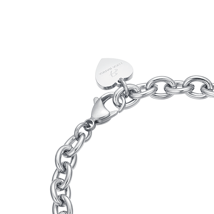 BRACCIALE DONNA IN ACCIAIO CON CUORE TI VOGLIO BENE MAMMA