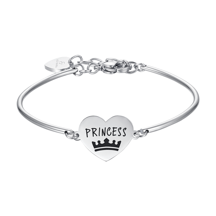BRACCIALE DONNA IN ACCIAIO CON SCRITTA PRINCESS