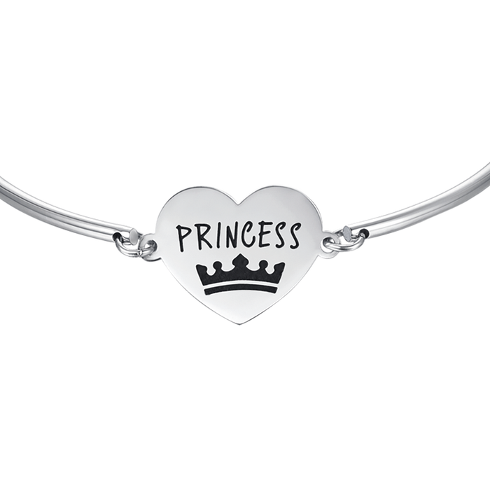 BRACCIALE DONNA IN ACCIAIO CON SCRITTA PRINCESS