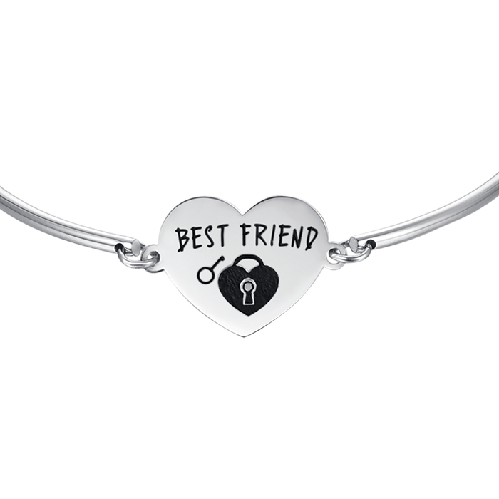 BRACCIALE DONNA IN ACCIAIO CON SCRITTA BEST FRIEND