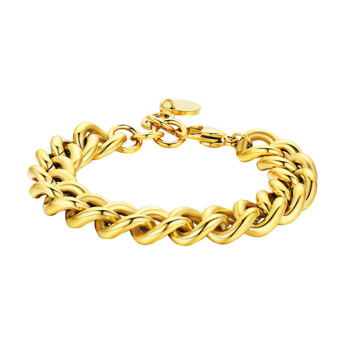 BRACCIALE DONNA IN ACCIAIO MAGLIA CATENA INTRECCIATA