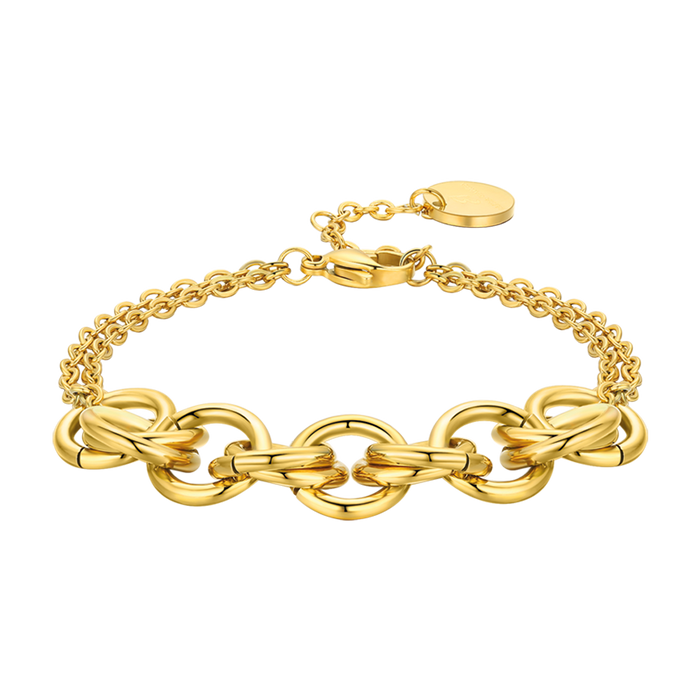 BRACCIALE IN ACCIAIO IP GOLD