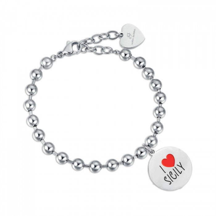 Bracciale In Acciaio I love sicilia