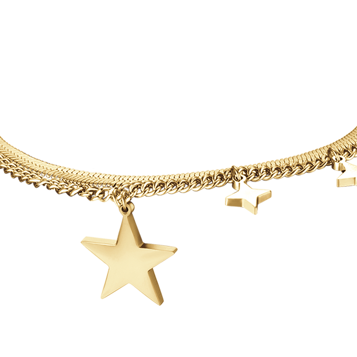 BRACCIALE DONNA IN ACCIAIO IP GOLD CON STELLA