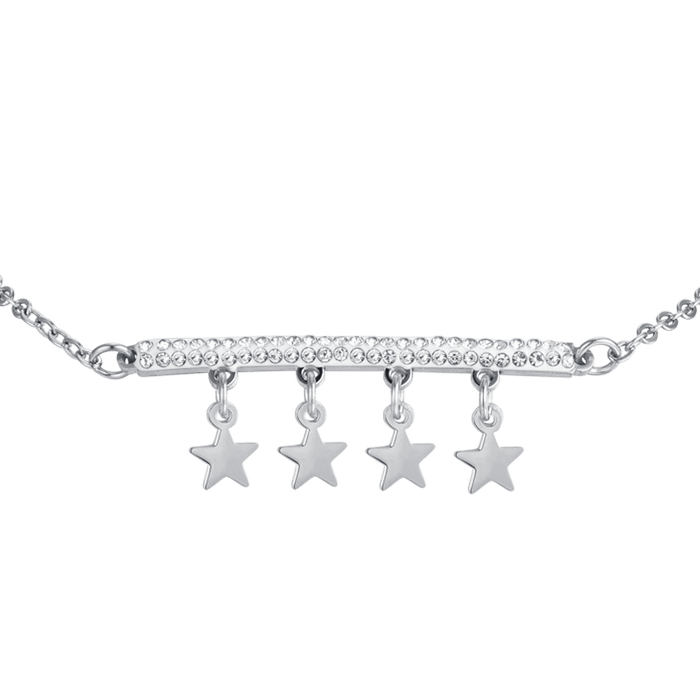 BRACCIALE DONNA IN ACCIAIO CON CIONDOLI STELLE