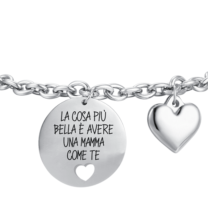 BRACCIALE DONNA IN ACCIAIO LA COSA PIù BELLA E' AVERE UNA MAMMA COME TE