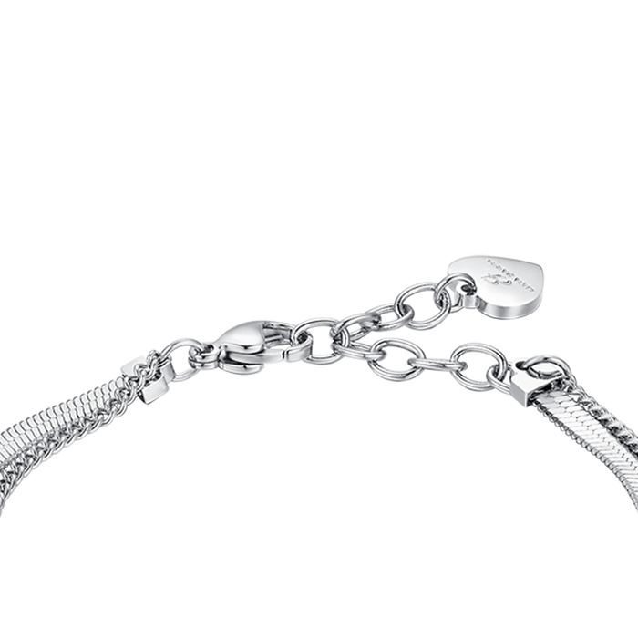 BRACCIALE DONNA IN ACCIAIO STELLE CON CRISTALLI BIANCHI