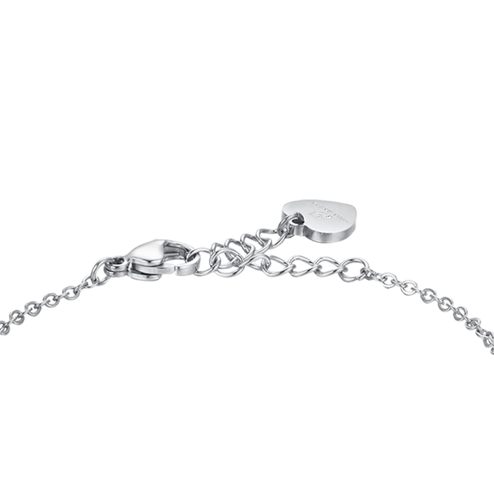 BRACCIALE DONNA IN ACCIAIO CROCI CON CRISTALLI BIANCHI
