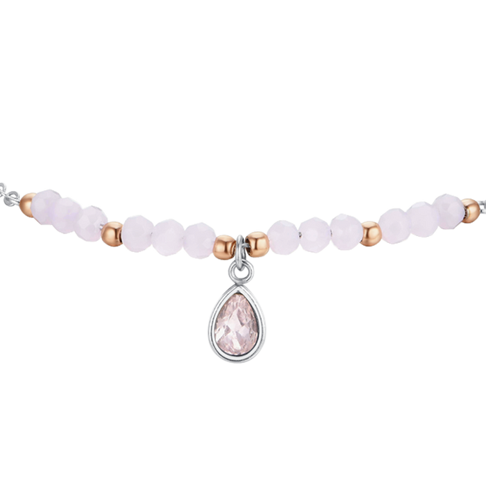 BRACCIALE DONNA IN ACCIAIO AGATA ROSA
