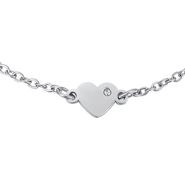 BRACCIALE BAMBINA IN ACCIAIO CON CUORI