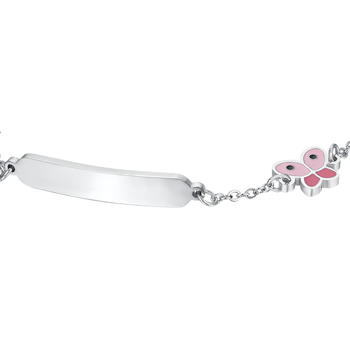 BRACCIALE BAMBINA IN ACCIAIO CON FARFALLA