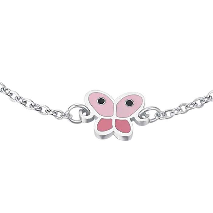 BRACCIALE BAMBINA IN ACCIAIO CON FARFALLE