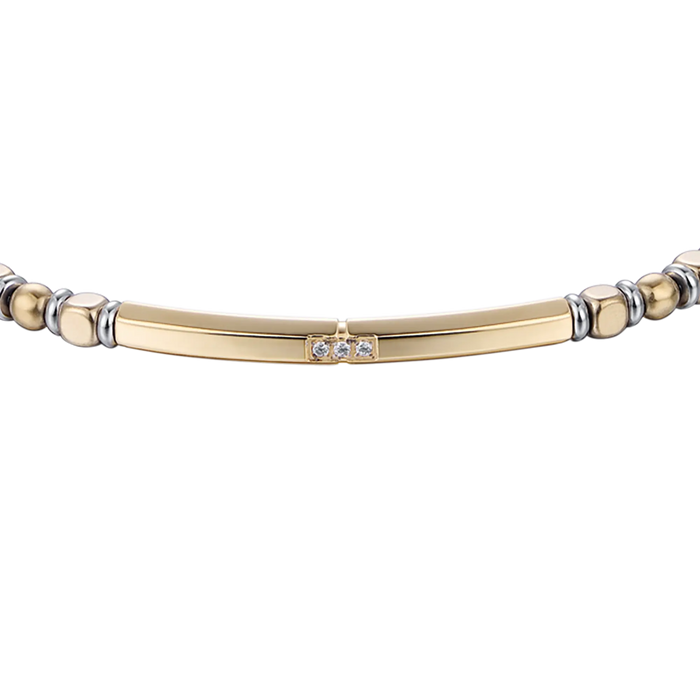BRACCIALE UOMO IN ACCIAIO CON EMATITE ACCIAIO