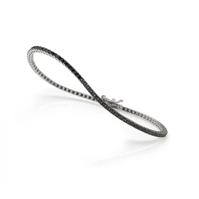 Bracciale tennis oro bianco brunito TuttiFrutti