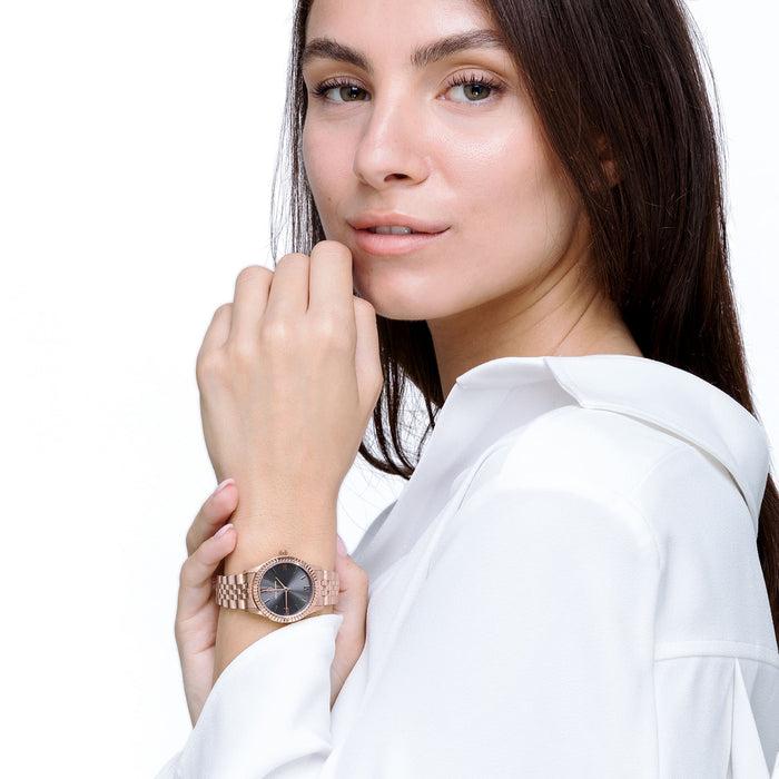 OROLOGIO DONNA CON CASSA IN ACCIAIO QUADRANTE ROSA - BW290