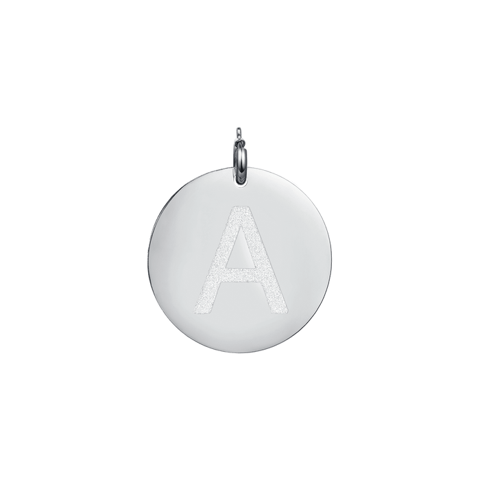 CHARM LETTERA GLITTER IN ACCIAIO 30mm