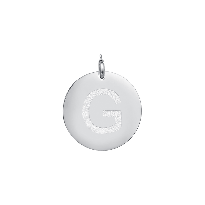 CHARM LETTERA GLITTER IN ACCIAIO 30mm