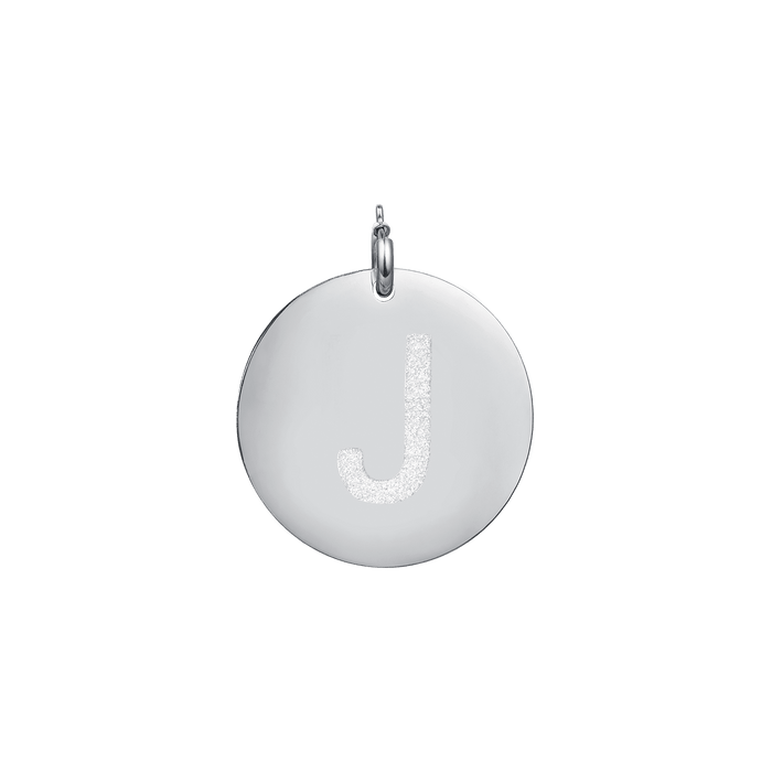 CHARM LETTERA GLITTER IN ACCIAIO 30mm