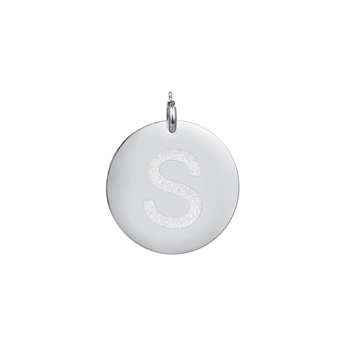 CHARM LETTERA GLITTER IN ACCIAIO 30mm